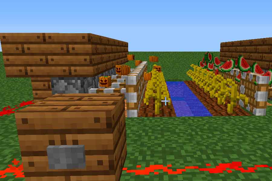 Создание арбуза фермы в Minecraft Создание арбуза фермы в Minecraft