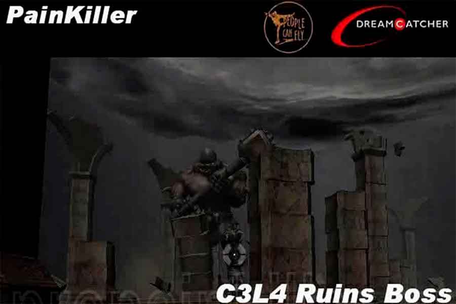 Видео убийства Тора в Painkiller Крещённый кровью на уровне Руины (Ruins)